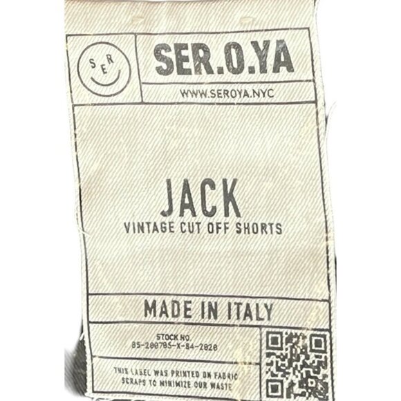 Ser.O.Ya Jack Shorts NWT Distressed Denim Shorts Sz 32 Mens Black Modern - Picture 8 of 9